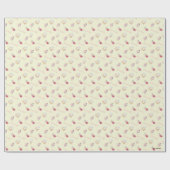 ゴシップ女の子リップスティック&香水パターン ラッピングペーパー (フラット)