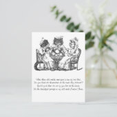 ゴシップ猫がお茶パーティー ポストカード (スタンド正面)