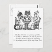 ゴシップ猫がお茶パーティー ポストカード (正面/裏面)