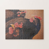 ゴシップ・ガールズの鶏が芸術を鶏に ジグソーパズル (横)