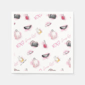 ゴシップ・ガール・メイクアップ・パターン スタンダードカクテルナプキン (正面)