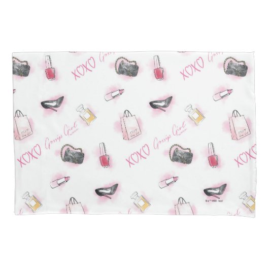 ゴシップ・ガール・メイクアップ・パターン 枕カバー (正面)