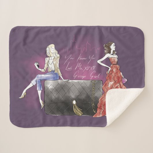 ゴシップ・ガール – You Know You Love Me シェルパブランケット (正面(横))