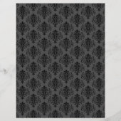 ゴシッモダンクグレーブラックダマススクレープブック紙 (裏面)