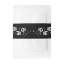 ゴシッモダンクバラ渦巻き黒と白結婚の