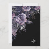 ゴシッモダンクフローラブ結婚ラック 招待状 (裏面)