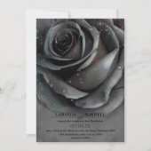 ゴシッモダンクブラックバラムーディハエレガントースト 招待状 (正面)