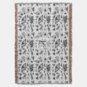 ゴシッモノグラムのクスヴィンテージインキ虫黒 スローブランケット (正面縦)