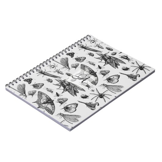 ゴシッモノグラムのクスヴィンテージインキ虫黒 ノートブック (左側)