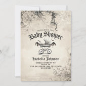 ゴシッユニークク&ヴィンテージベビーシャワー招待状 招待状 (正面)