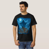 ゴシッ不気味クのハロウィーン精神 Tシャツ (正面フル)