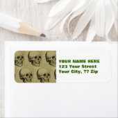 ゴシッ不気味クスカルパターンハロウィーン ラベル (インサイチュ)