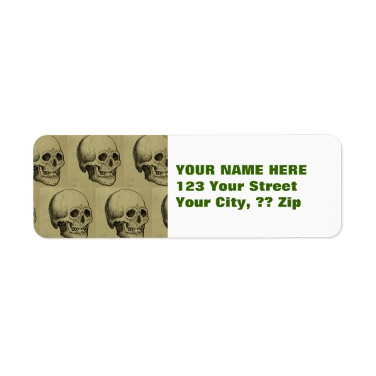 ゴシッ不気味クスカルパターンハロウィーン ラベル (正面)