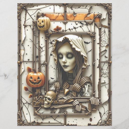 ゴシッ不気味クスクブック紙ハロウィ幽霊のよく出るーン (正面)