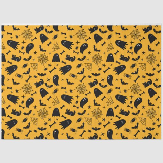 ゴシッ不気味クハロウィーンデコペティッシュペーパー 薄葉紙 (正面)