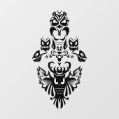 ゴシッ不気味クビクトリアンハロウィーンフクロウ不気味な目 ウィンドウサイン (シート)