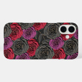 ゴシッ不気味ク色の黒と紫のハロウィーンの花 Case-Mate iPhoneケース (裏面 (横))