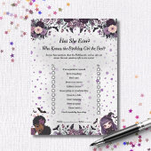 ゴシッ不気味ク誕生日の女の子が彼女のゲームカードを持っている シーズンカード