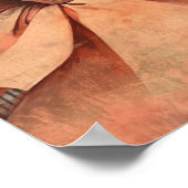 ゴシッ予測できなクビクトリアンガール&花模様ロンドン ポスター (角)