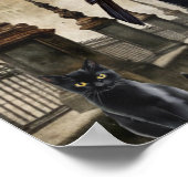 ゴシッ予測できなクビクトリアンガール&花模様ロンドン ポスター (角)