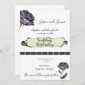 ゴシッ予測できなク旧イングリッシュバラヴィンテージルクス 招待状 (正面/裏面)