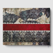 ゴシッ動揺してク式ダマスク結婚式 ゲストブック (裏面)