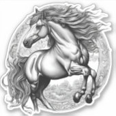 ゴシッ威厳のあるク馬の防水 シール (正面)