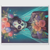 ゴシッ忘れクの白熱［赤熱］光を放つ花嫁の涙 ラッピングペーパー (フラット)