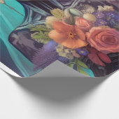 ゴシッ忘れクの白熱［赤熱］光を放つ花嫁の涙 ラッピングペーパー (角)