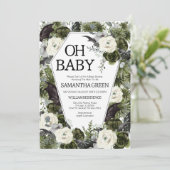 ゴシッ男女兼用ク式ハロウィーンベイビーシャワー 招待状 (スタンド正面)