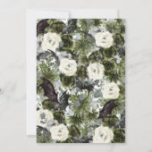 ゴシッ男女兼用ク式ハロウィーンベイビーシャワー 招待状 (裏面)