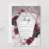 ゴシッ素朴クの死は私たちパーティーカップルのシャワー 招待状 (正面)