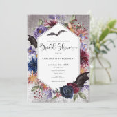 ゴシッ素朴クカラーズハロウィーンブライダルシャワー 招待状 (スタンド正面)