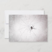 ゴシッ素朴クブラック&バーガンディーハロウィーンQRコード 出欠カード (裏面)