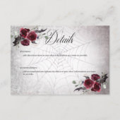 ゴシッ素朴クブラック&ブルゴーニュのハロウィーン詳細 エンクロージャーカード (正面)