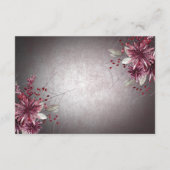 ゴシッ素朴クブラック&ブルゴーニュハロウィーン披露宴 エンクロージャーカード (裏面)