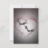 ゴシッ素朴クブラック&ブルゴーニュ結婚ハロウィーン セーブザデート (裏面)