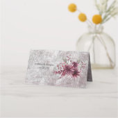 ゴシッ素朴クブラック&ブルゴーニュ結婚ハロウィーン プレイスカード (裏面)