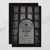 ゴシッ結婚クのアーチ日付を保存 セーブザデート (正面/裏面)