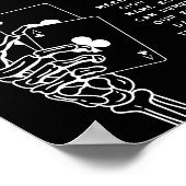 ゴシッ結婚クのカードのゲストブックの標識を選ぶ ポスター (角)