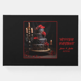 ゴシッ結婚クのケーキゲストブック ゲストブック