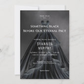 ゴシッ結婚クのドレス何か黒ブライダルシャワー 招待状 (正面)