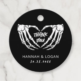 ゴシッ結婚クのハロウィン結婚の感謝 フェイバータグ