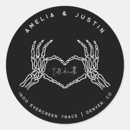 ゴシッ結婚クの封筒のステッカー ラウンドシール