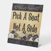 ゴシッ結婚クの座席を選ぶカスタム台座の標識 台座サイン (正面)