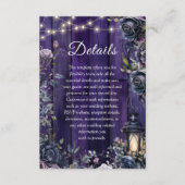 ゴシッ結婚クの紫素朴の木の板詳細 エンクロージャーカード (正面)