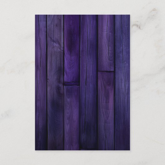 ゴシッ結婚クの紫素朴の木の板詳細 エンクロージャーカード (裏面)