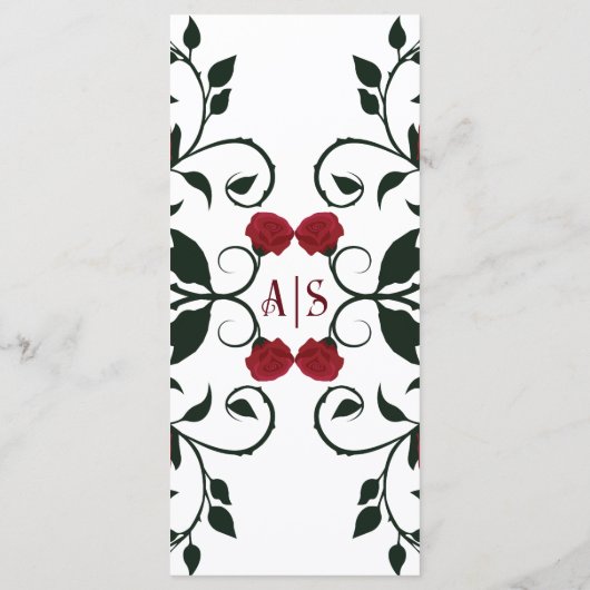 ゴシッ結婚トのドリッピング赤いバラのムーディ結婚ーズ メニュー (裏面)