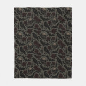 ゴシッ華美クフローラスカルと複雑な詳細 フリースブランケット (正面)