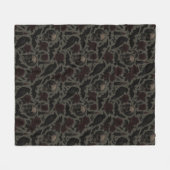 ゴシッ華美クフローラスカルと複雑な詳細 フリースブランケット (正面(横))